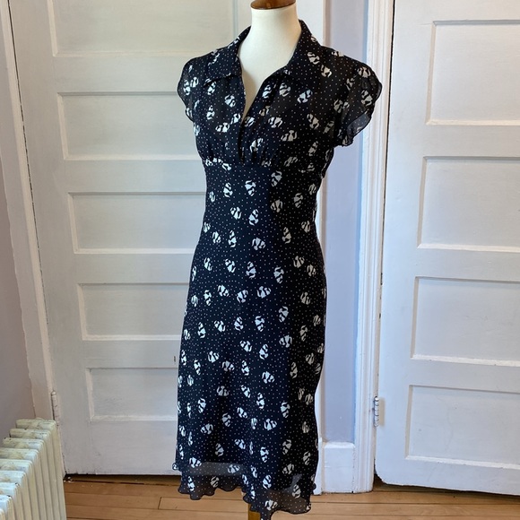 Speechless Black Dress with White Cats, Size 7 - Picture 13 of 16